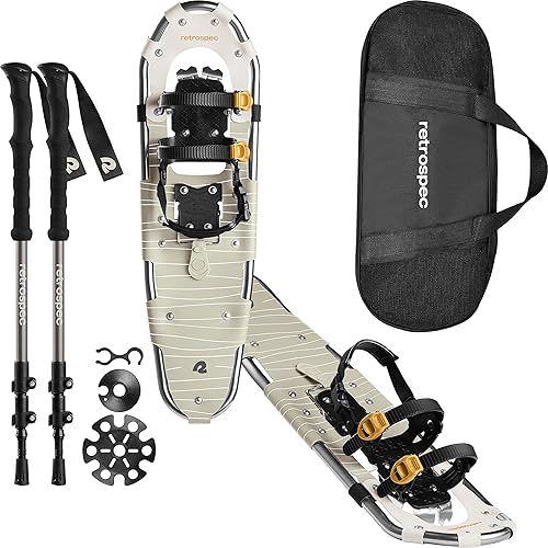 Miniatura 16 de Retrospec Drifter Snowshoes & Trekking Poles Bundle with Adjustable Bindings - Lightweight Aluminum Snow Shoes for Women & Men - All Terrain Hiking