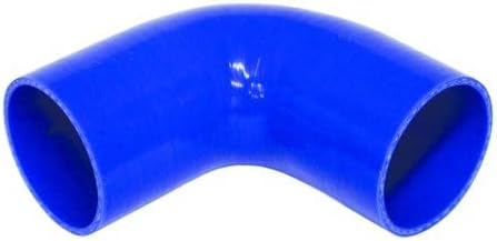 Reinforced 90 Degree Rubber Induction Pipe Joining Sleeve - 76mm - Blue (Universal Fit)