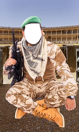 Montagem da foto do exército