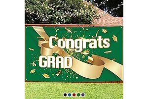 Graduation Party Decorations Green 2022 - Extra Large Green Congrats Grad Banner