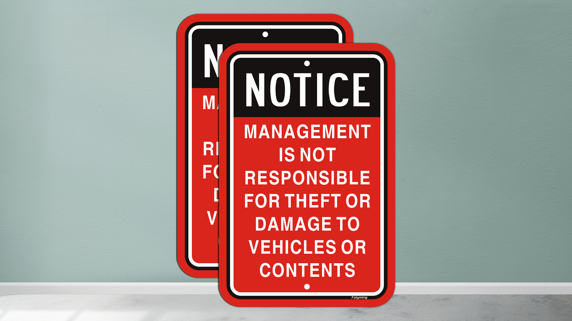 Your Parking Signs Park At Your Own Risk Company Not Responsible For ...