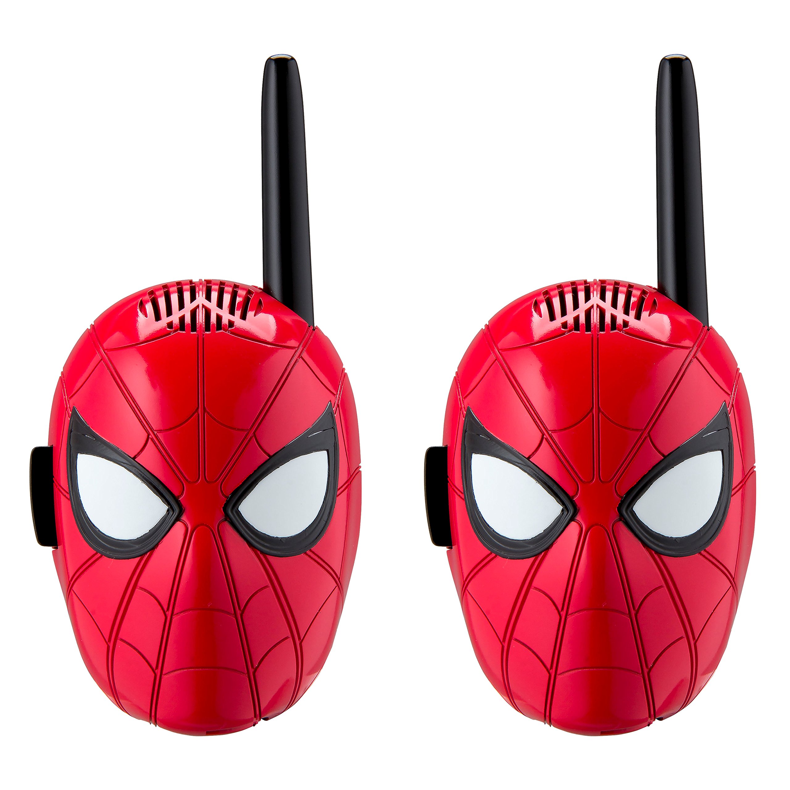 EKids Spiderman krótkofalówki dla dzieci, 2-kierunkowe radio dalekiego zasięgu z grafiką postaci i stylizacją, ręczne krótkofalówki dla dzieci, na zewnątrz, do wewnątrz, przygoda, gra, czerwone