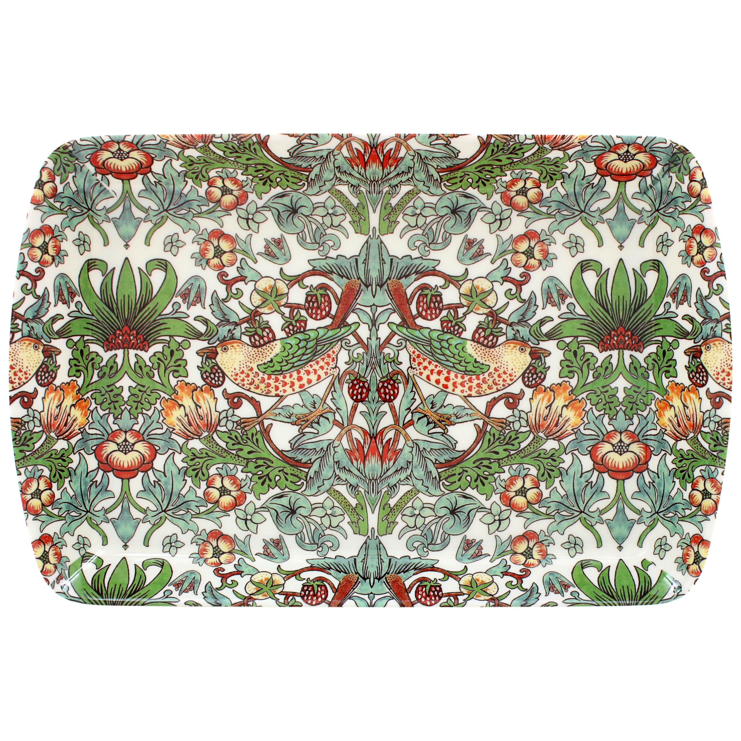 The Leonardo Collection William Morris Strawberry Thief Small Tray For Serving Dishes | Serving Trays For Kitchen Accessories | Serving Platter For Serving Food & Tea | Designer Trays for Food Serving