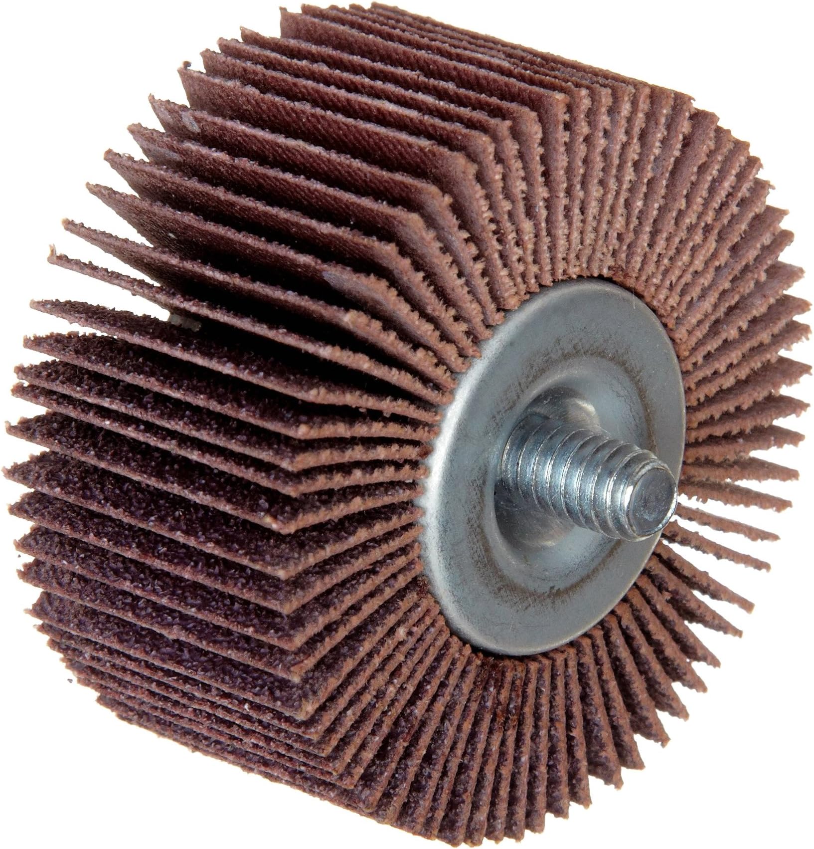 Merit High Performance Quick Change Mini Grind-O Flex Polishing Flap Wheel Thread Shank Ceramic Aluminum Oxide 2" Diameter 1" Face Width 60 Grit Max 25000 RPM (Pack of 10)