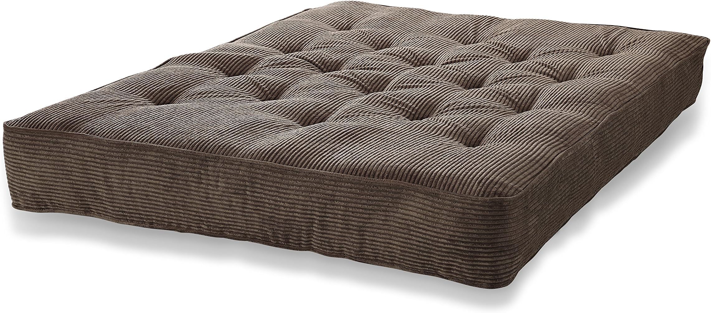 Sofas 2 Go 8" Pocketed Coil Visco Innerspring Futon Mattress Full Chocolate Corduroy