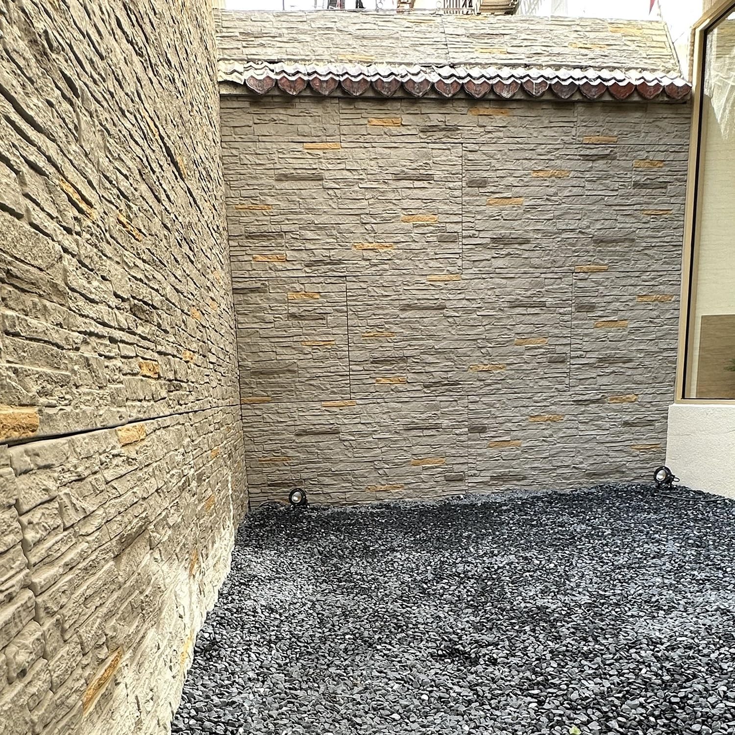 Rivestimento Parete Rivestimento in finta pietra PU 3D 47 x 23,6 pollici, autentica texture rocciosa utilizzata per aggiungere riflessi alle pareti, pannelli per boiserie(A)