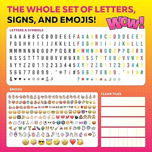 Miniatura 5 de Caja de luz de cine con letras  Nuevo VOL 20 Cartel de caja de luz que cambia de color con 352 letras negras y emoji  Tablero de letras iluminado de