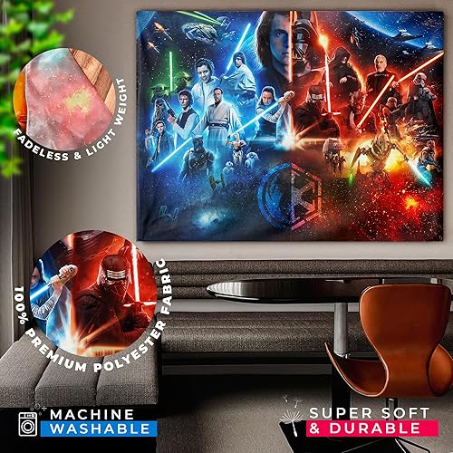 Miniatura 2 de MOL AND ALI Tapiz de Star Wars - Decoración de Star Wars - Arte de pared de Star Wars - Fondo de Star Wars - Decoración de pared de Star Wars -
