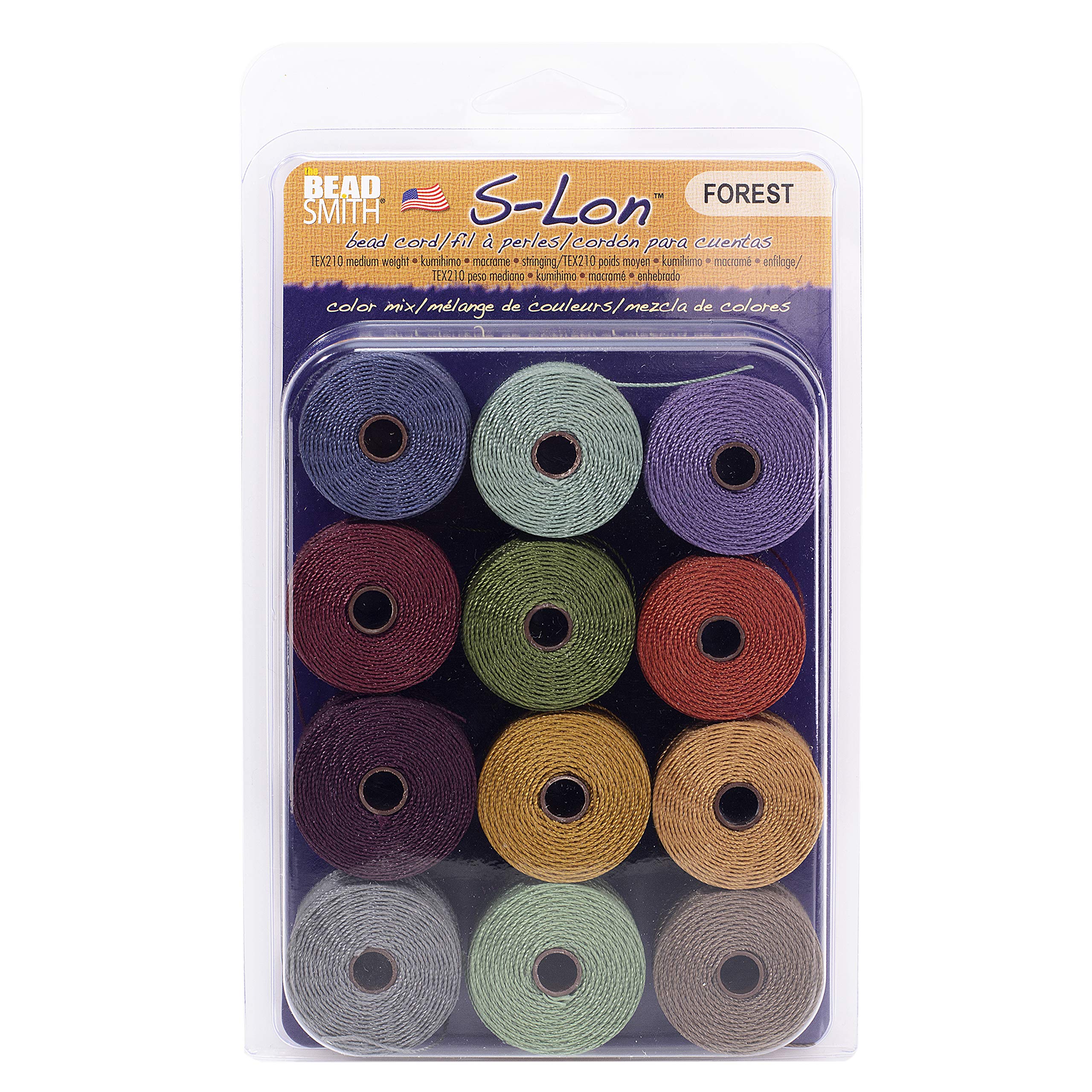 HELBY IMPORT CO. S-LON sznur z koralikami 12 szt. las, wielokolorowy, jeden rozmiar