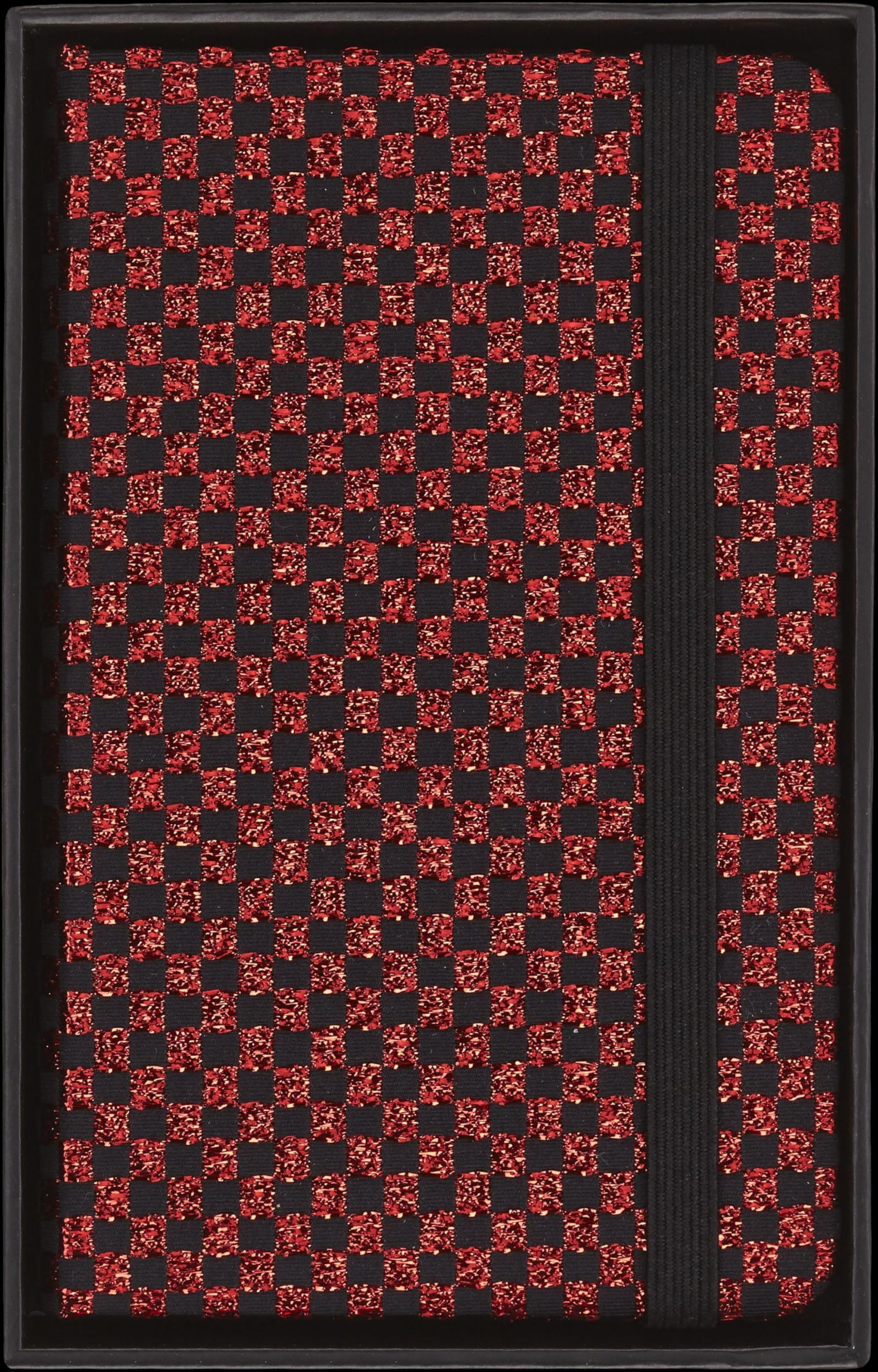 Moleskine Taccuino Shine, Copertina con tessuto Made in Italy di Mantero, con Pagine Bianche e Chiusura Elastica, Formato Pocket 13,6x8,8 cm, Colore Rosso (Confezione da 2)