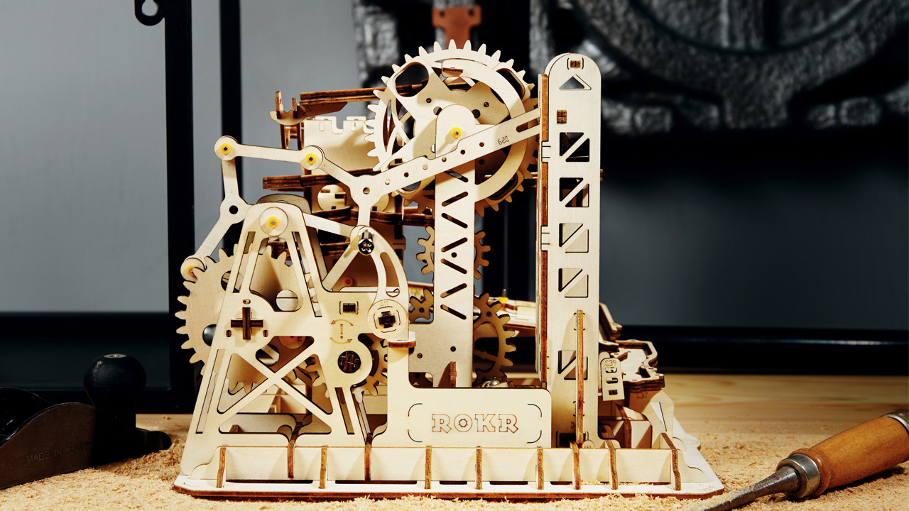 ROKR MARBLE RUN DIYキット Amazon.com: ROKR 3D Wooden Puzzles for Adult, Marble Run