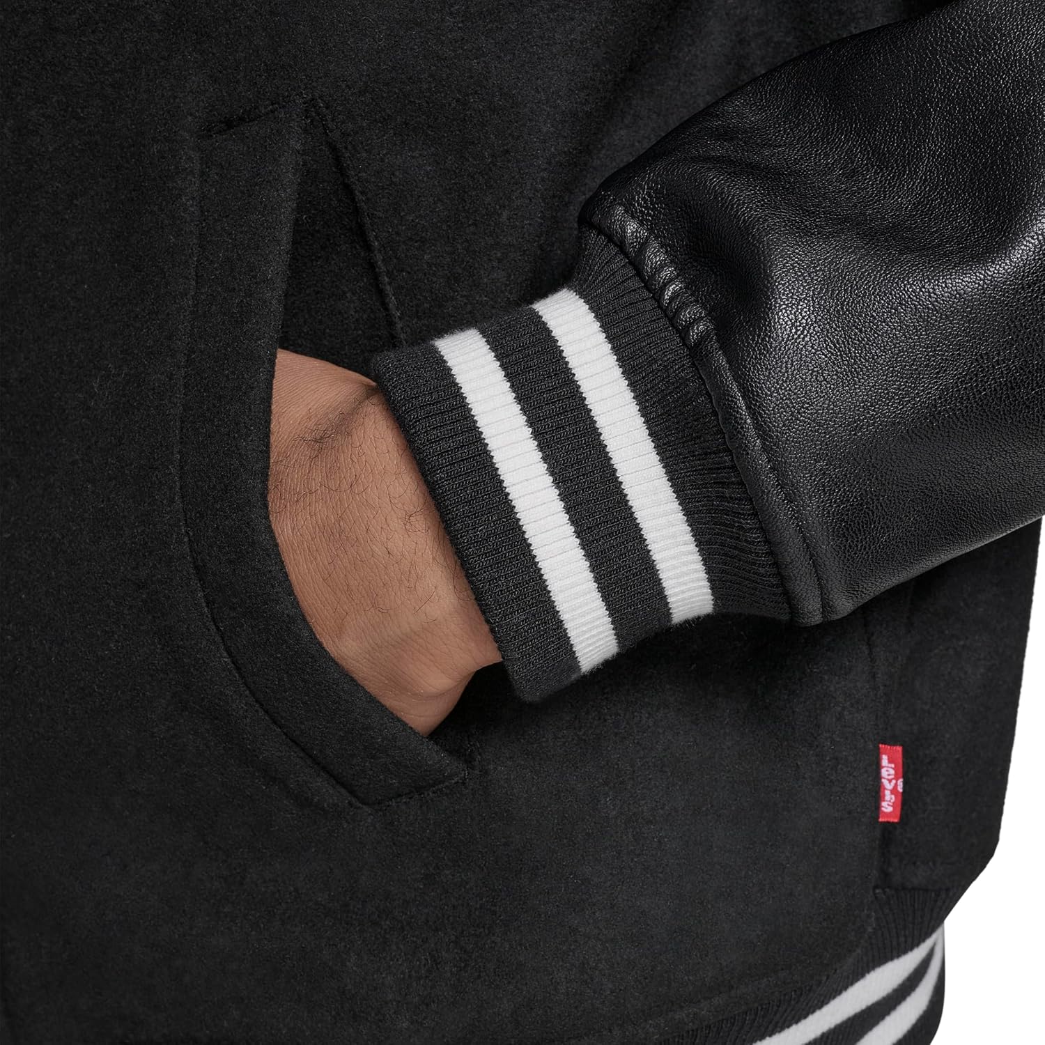 Levi's Men's Mixed Media Letterman Varsity Jacket - Image 6