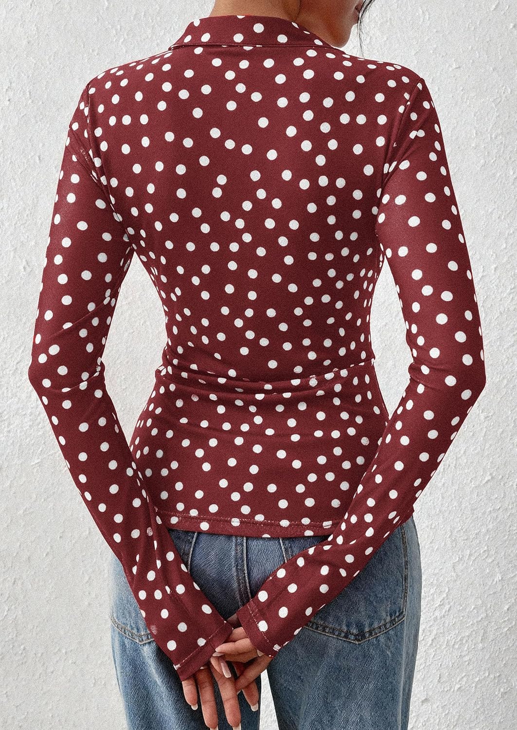 PRETTYGARDEN Women Button Down Floral Shirts 2026 Fall Trendy Long Sleeve V Neck Mesh Boho Blouse Spring Tops Date Outfits - Image 5