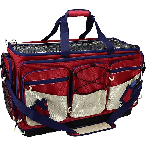 OSAGE RIVER Fishing Tackle Bag, Saltwater Fishing Gear Bag, Tackle Box Organizer with Waterproof Non-Slip Bottom, Padded Shoulder Strap, and Fishing Pliers, Fishing Gifts for Men