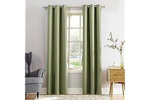 Sun Zero Easton Energy Saving Blackout Grommet Sage Green Drapes