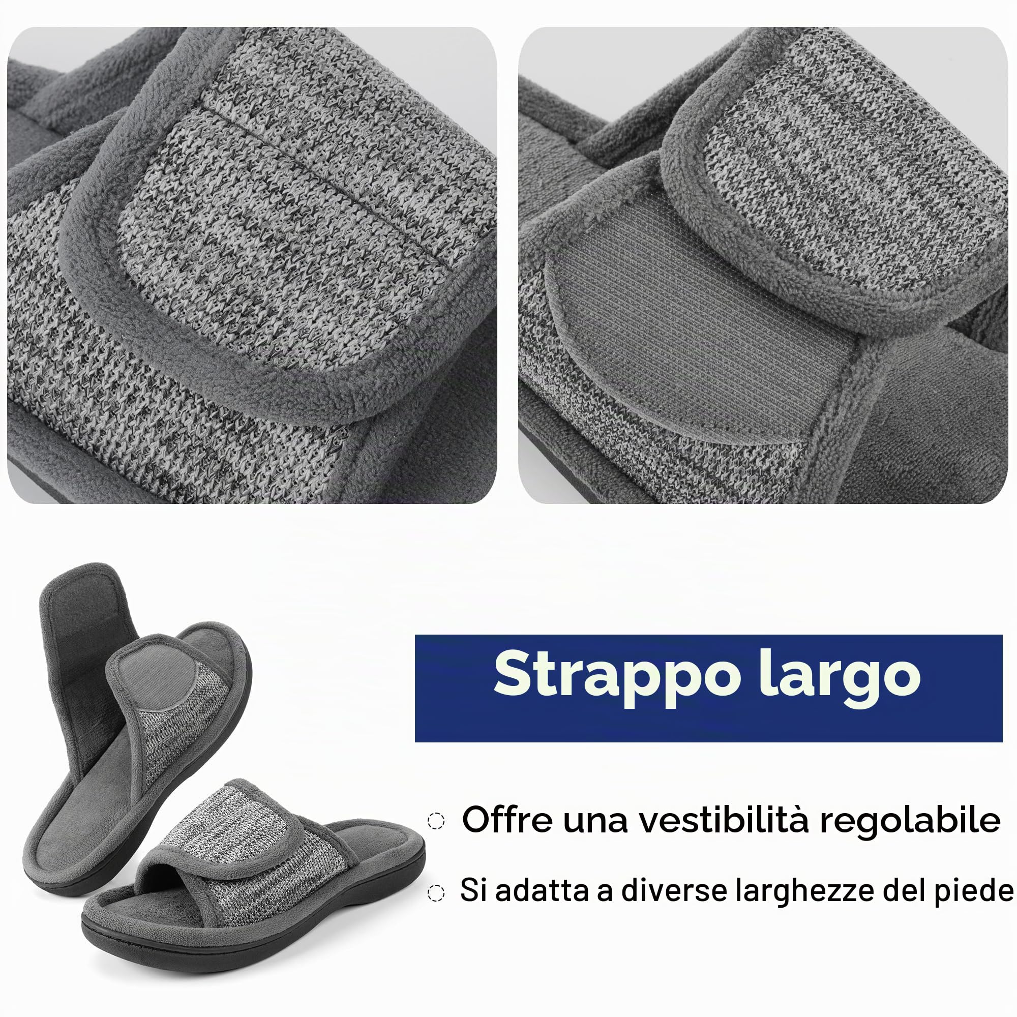 RockDove Pantofole da Donna Avvolgenti Regolabili in Memory Foam