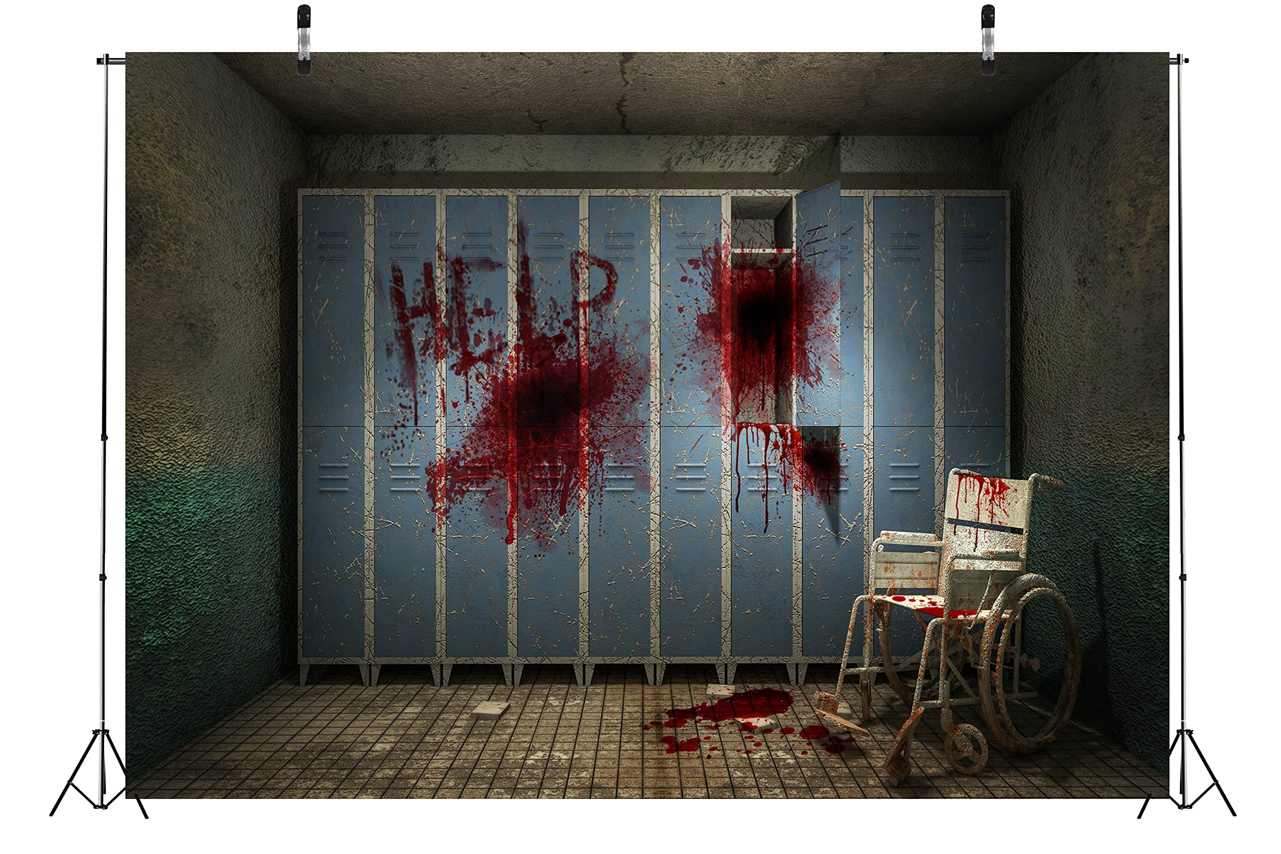 Amazon.com : Loccor 15x8ft Fabric Halloween Hospital Backdrop