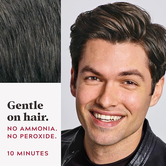Just For Men Tinte para Cabello Hombre Easy Comb-In Color Marrón Oscuro A-45 Pack 1 miniatura 4