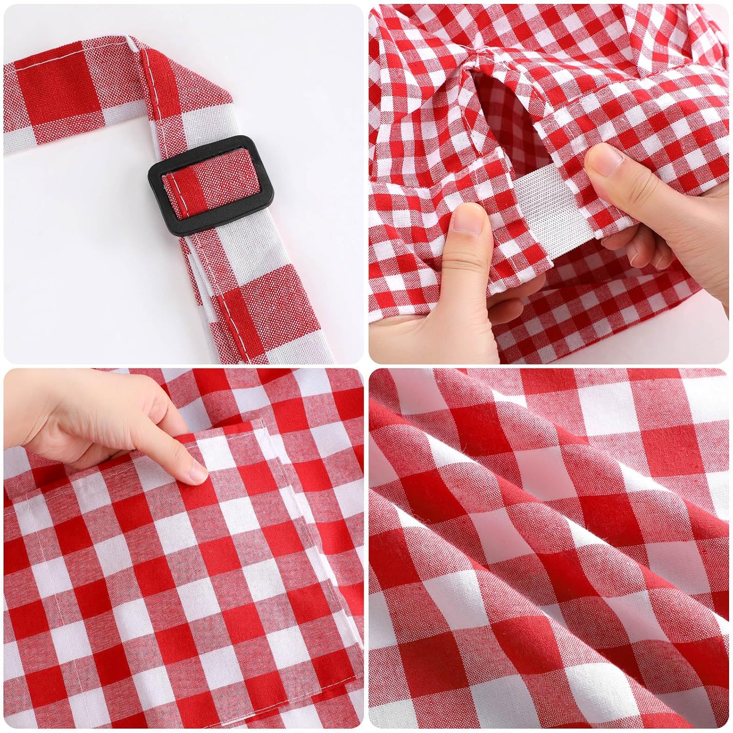 Toulite 4 Pcs Italian Themed Party Decorations Chef Costume Set Italian Style Chef Hat and Apron for Women Men Costume Photo Booth Props Party Supplies