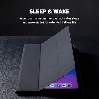 Adonit Trifold Case Compatible with iPad Air 4 10.9 Inch 2020(Black), Ultra-Thin, Magnetic Stand, Auto Sleep and Wake