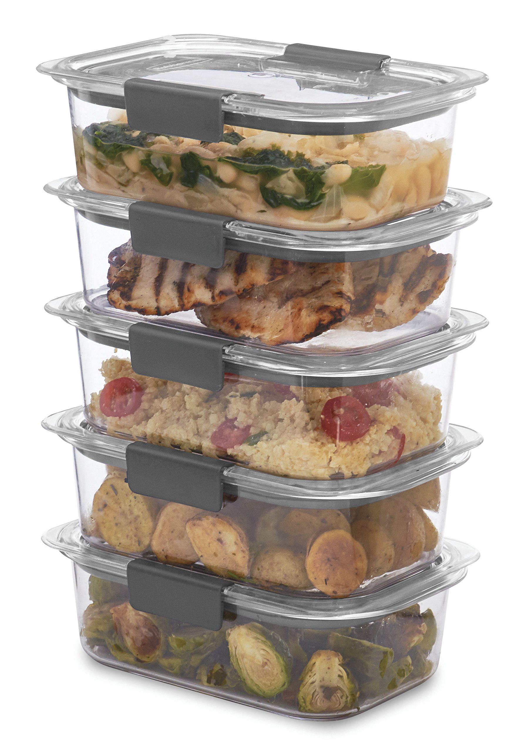 Rubbermaid Brilliance Food Storage Container, BPA free Plastic, Medium