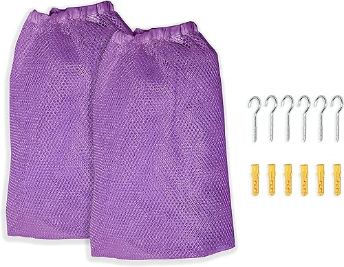 Miniatura 37 de Simple Houseware Paquete de 2 hamacas de juguete de peluche, almacenamiento de pared de esquina para habitación de niños, color negro Negro,Azul