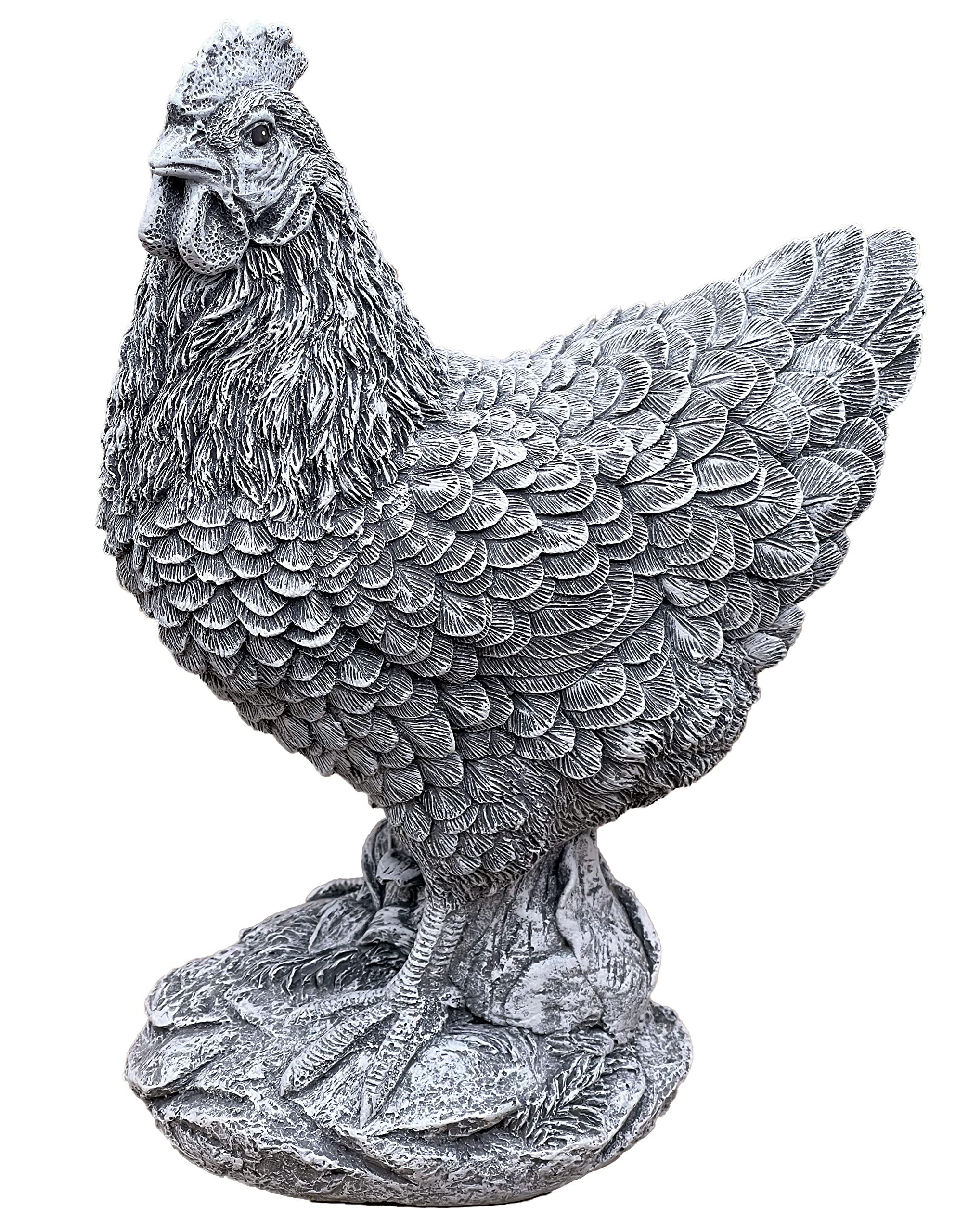 Statuette de poule en pierre reconstituée Stoneandstyle haute qualité