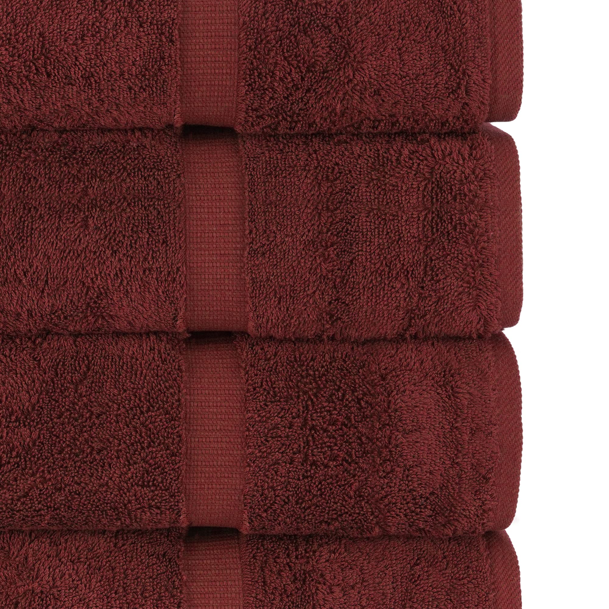 Chakir Turkish Linens Serviettes turques 100 % coton de qualité hôtelière et spa, douces et absorbantes (lot de 8 serviettes, canneberge)