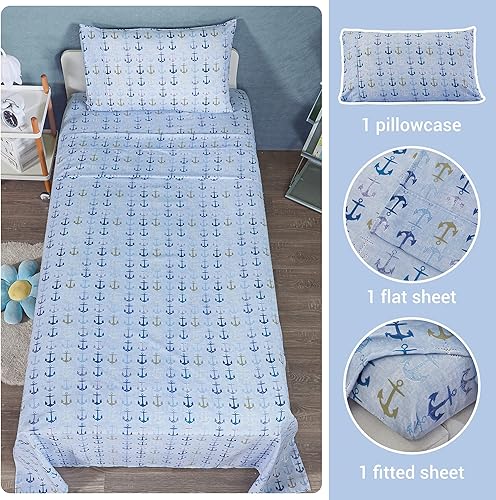 Miniatura 3 de Juego de sábanas para niños y niños, tamaño individual, sábanas de microfibra para niños, sábana bajera ajustable para niños, transpirable y sedosa,