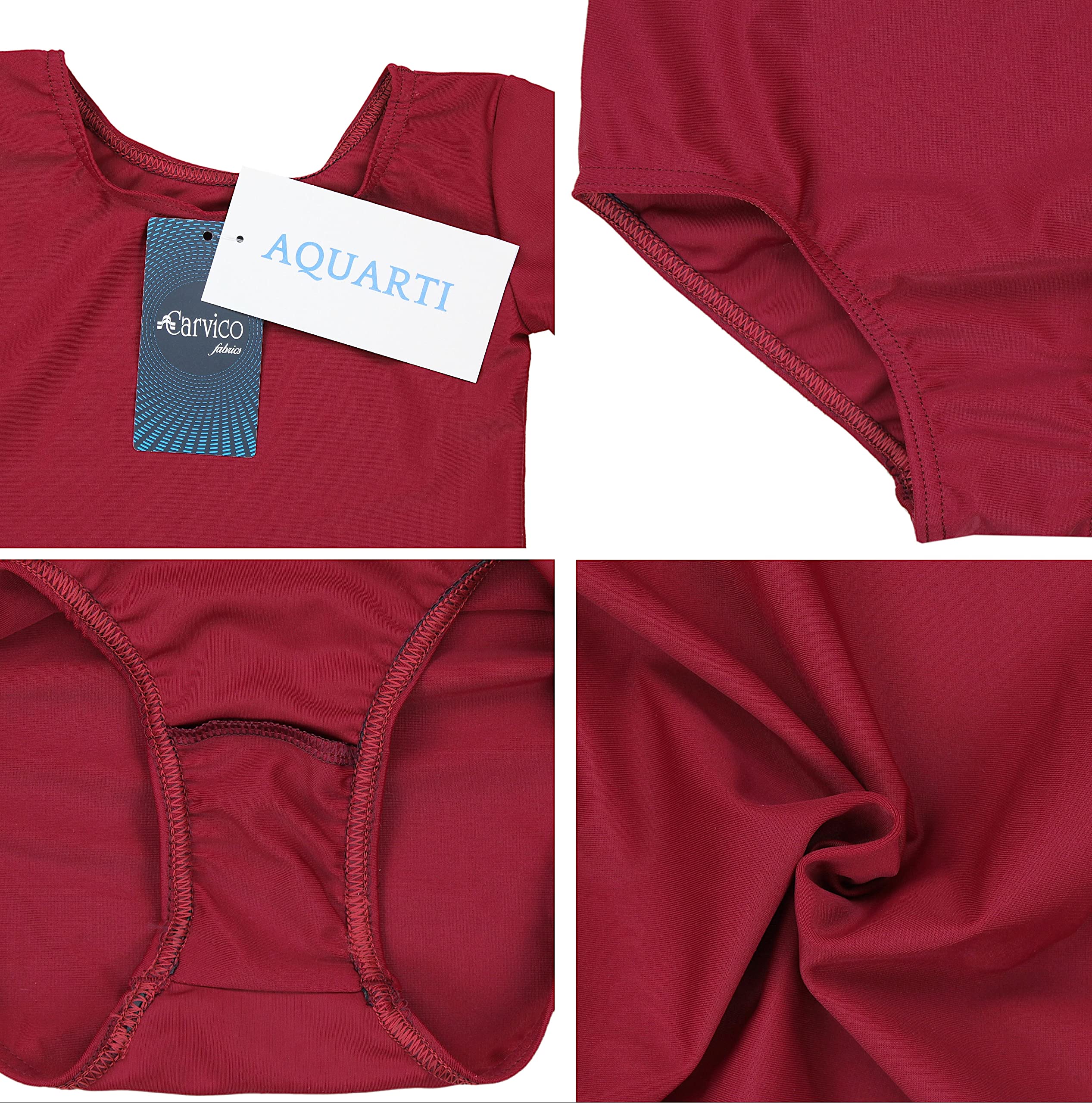 Aquarti Maillot de Gimnasia Manga Corta Body Danza Niñas