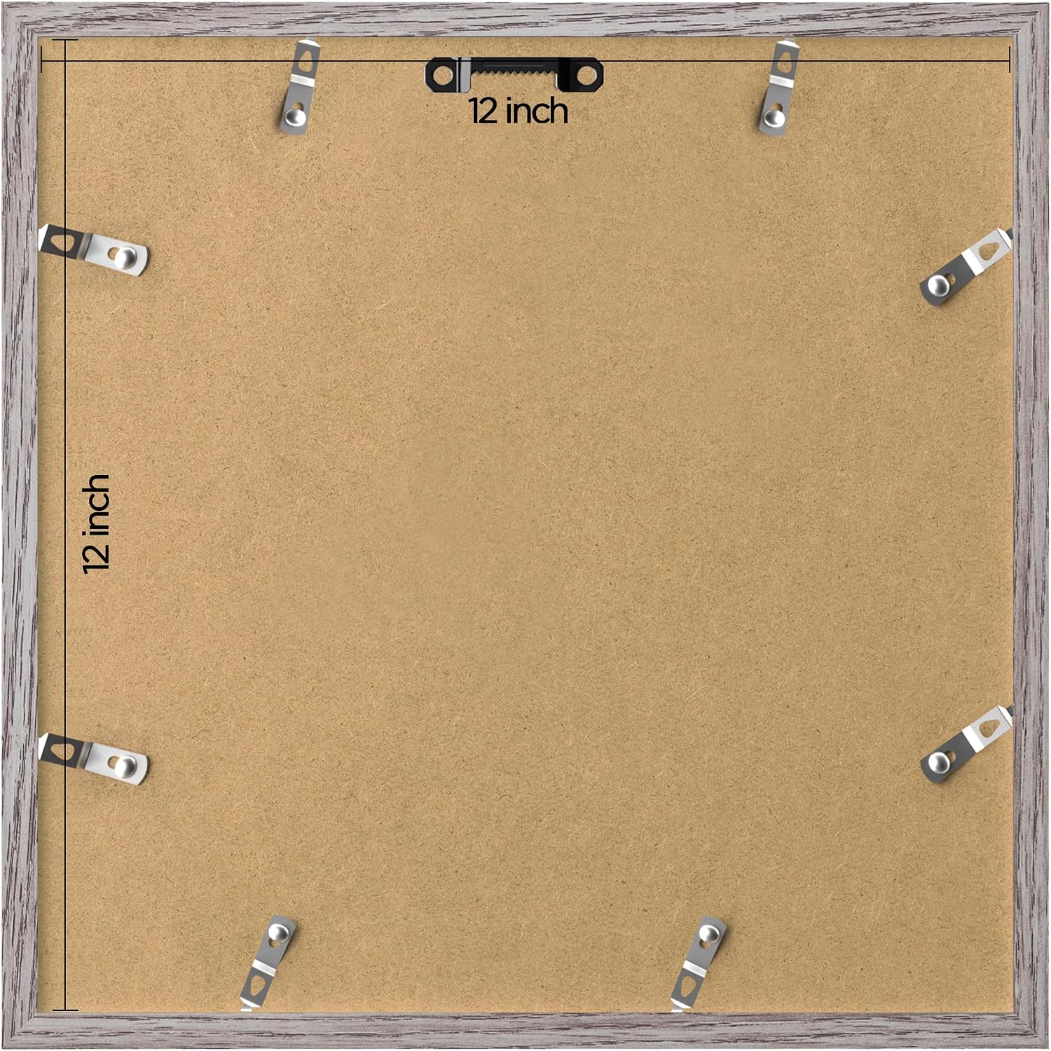 eletecpro Picture Frames Set of 9, 12x12 in, Acrylic Cover, Grey image 4