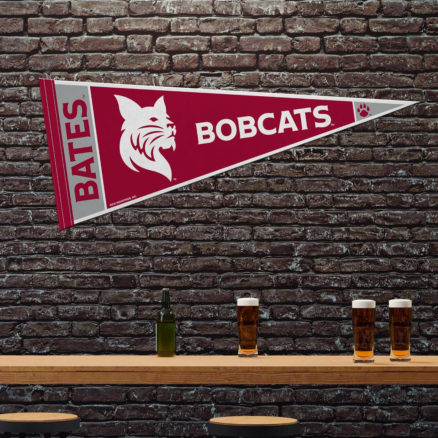 Rico Industries NCAA Bates Bobcats 12" x 30" Felt Wall Décor Pennant - Great for Home/Bed Room/Man Cave Décor - Image 2
