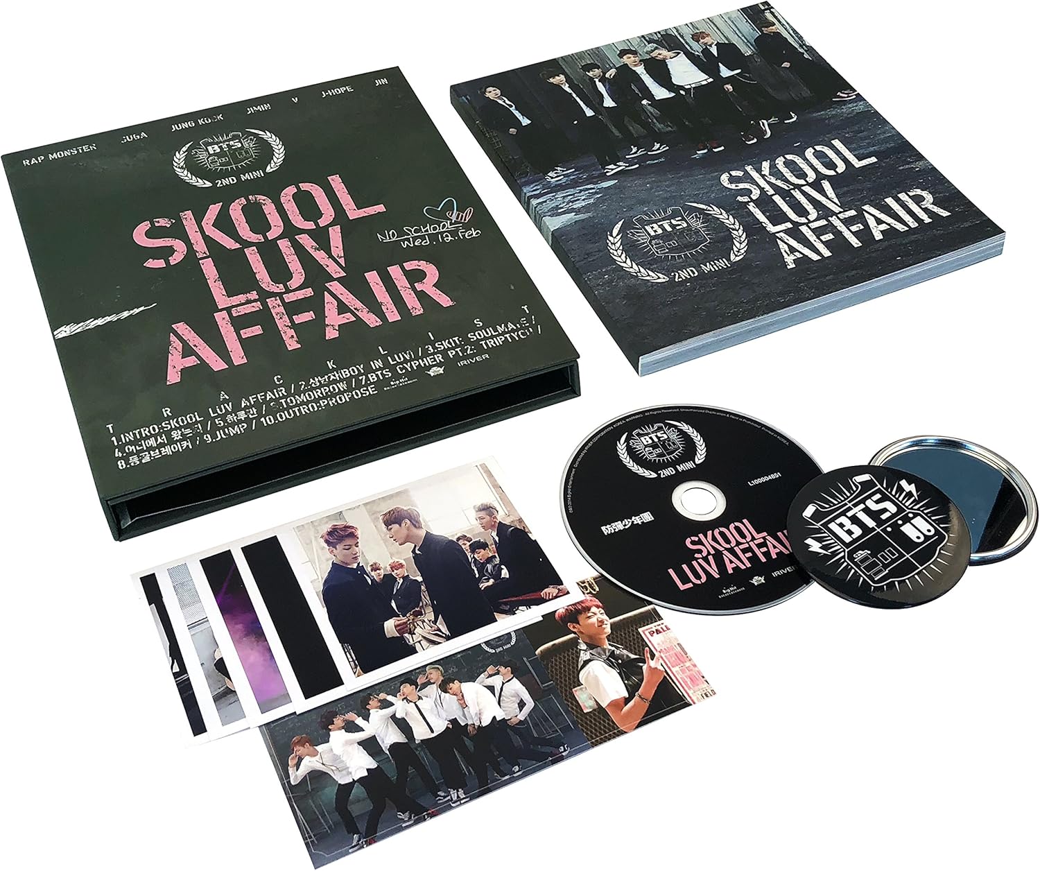 BTS 2nd Mini Album [ Skool Luv Affair ] CD + Photobook + Photocard + FREE GIFT / KPOP Sealed