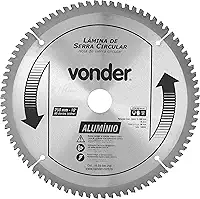 Vonder, Lâmina De Serra Circular Com Vídea, Para Alumínio, 250 Mm X 30 Mm X 80 Dentes.