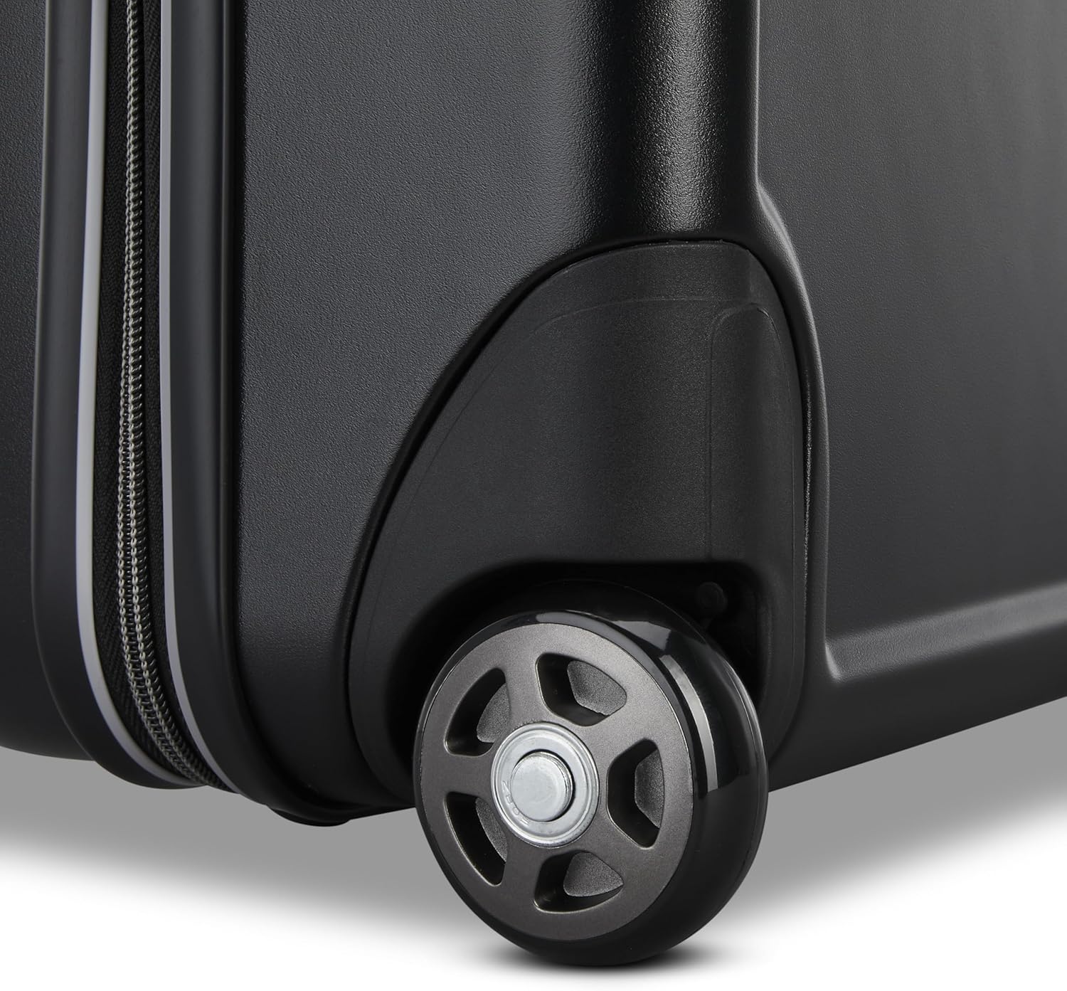 American Tourister Fathead Underseater Carry-On Luggage - Airline Approved - Customize with Favorite Sports or Character Decal - Durable ABS Hardshell - RightHeight™ Adjustable Handle - Black