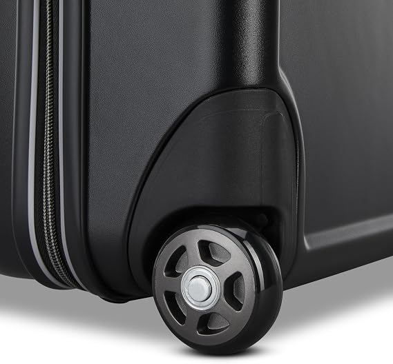 American Tourister Fathead Underseater Carry-On Luggage - Airline Approved - Customize with Favorite Sports or Character Decal - Durable ABS Hardshell - RightHeightTM Adjustable Handle - Black