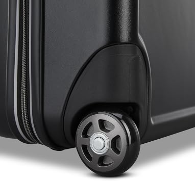 American Tourister Fathead Underseater Carry-On Luggage - Airline Approved - Customize with Favorite Sports or Character Decal - Durable ABS Hardshell - RightHeightTM Adjustable Handle - Black
