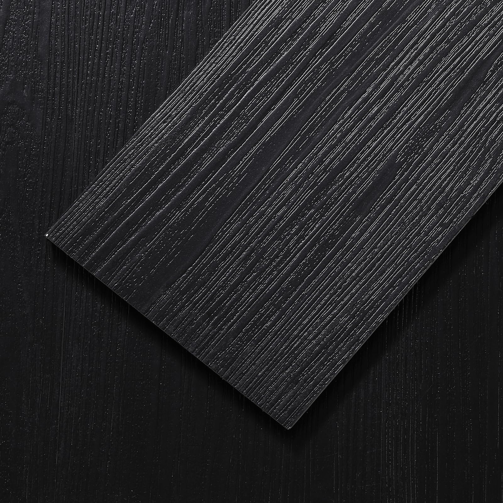 Photo 1 of ACCOR HOME Peel and Stick Floor Tile, 36-Pack 36"x 6" Black Wood Grain Sticky Tiles, Waterproof Vinyl Flooring Cover 54 sq. ft, DIY Luxury Vinyl Plank Flooring for Bedroom, Living Room, Kitchen