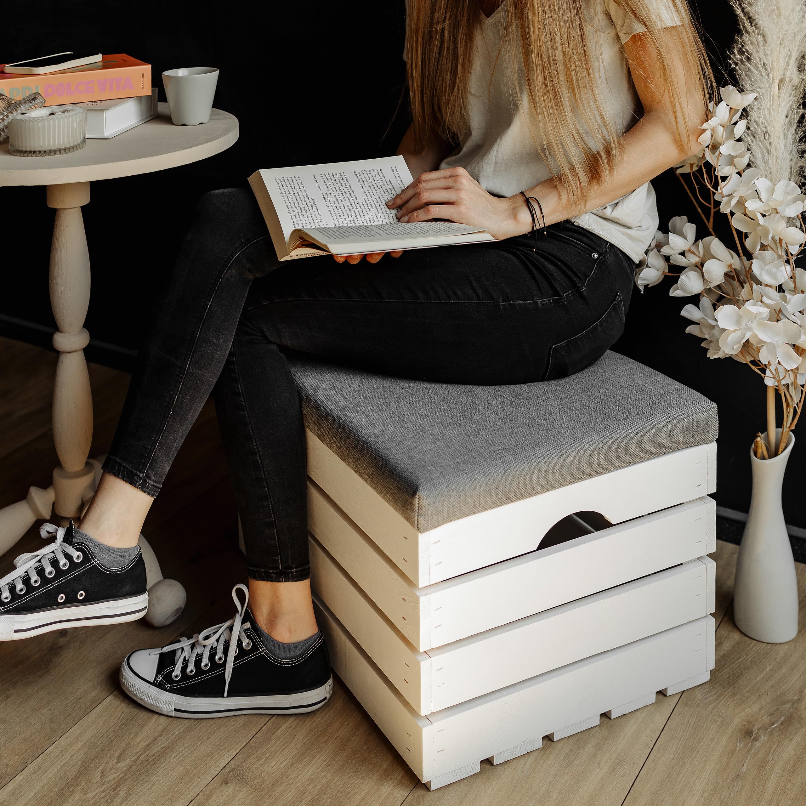 MuchoWow® Koffer - Een Kop Ijskoffie Op Een Houten Tafel - Past Binnen 55x40x20 Cm En 55x35x25 Cm Handbagage Trolley Fotokoffer Cabin Size Print