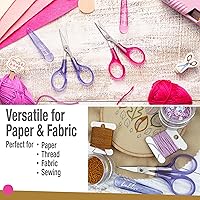 Vista 5 de Beaditive Juego de tijeras para detalles de alta precisión (2 piezas) puntas afiladas y finas, corte de papel, álbumes de recortes, costura