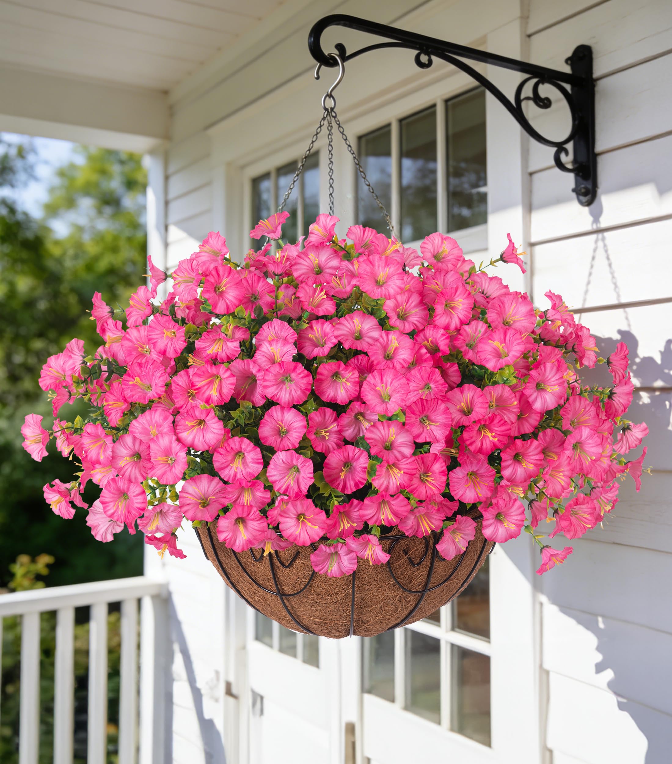 Ivydale Artificial Morning Glory Hanging Basket