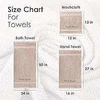 Vista 5 de Personalized Passion Juego de 2 toallas con texto bordado personalizado, 16 x 27 pulgadas, altamente absorbentes y súper suaves, toallas de mano