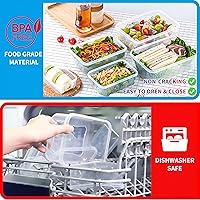 Vista 4 de Recipientes grandes de almacenamiento de alimentos de 52 piezas con tapas herméticas, materiales saludables, contenedores de plástico reutilizables