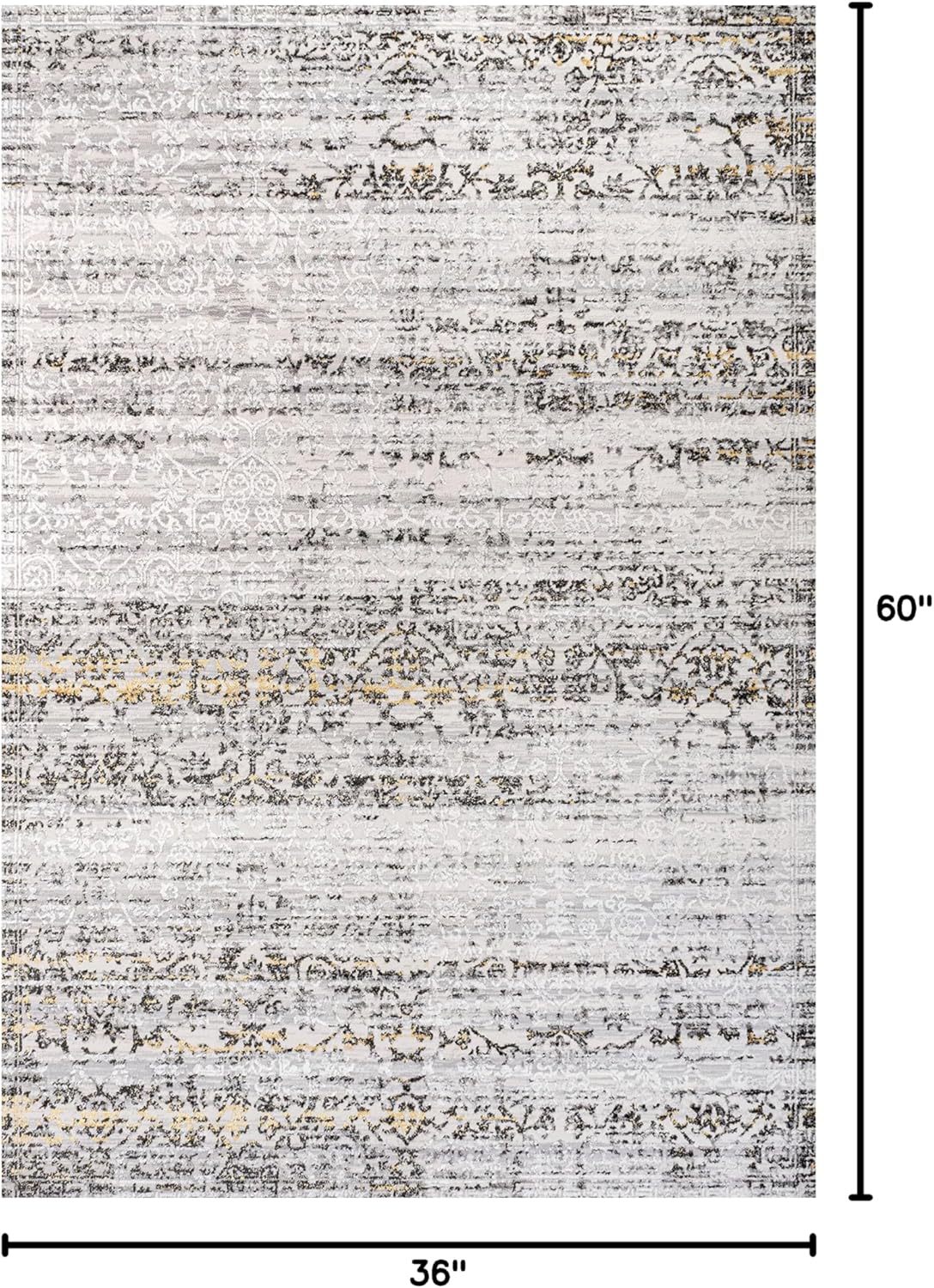 JONATHAN Y Tidal Strie' Ivory/Black Indoor Area Rug 3X5 ft, Modern for Living Room, Bedroom, Kitchen, Office, Easy-Cleaning, High Traffic, Pet-Friendly, Non-Shedding SOR202C-3