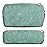 SOIDRAM Makeup Bag Corduroy Cosmetic Bag Cute Green Makeup Pouch 1Pcs Large Capacity Makeup Bags and 1Pcs Makeup Brushes Storage Bag Travel Toiletry Bag Organizer