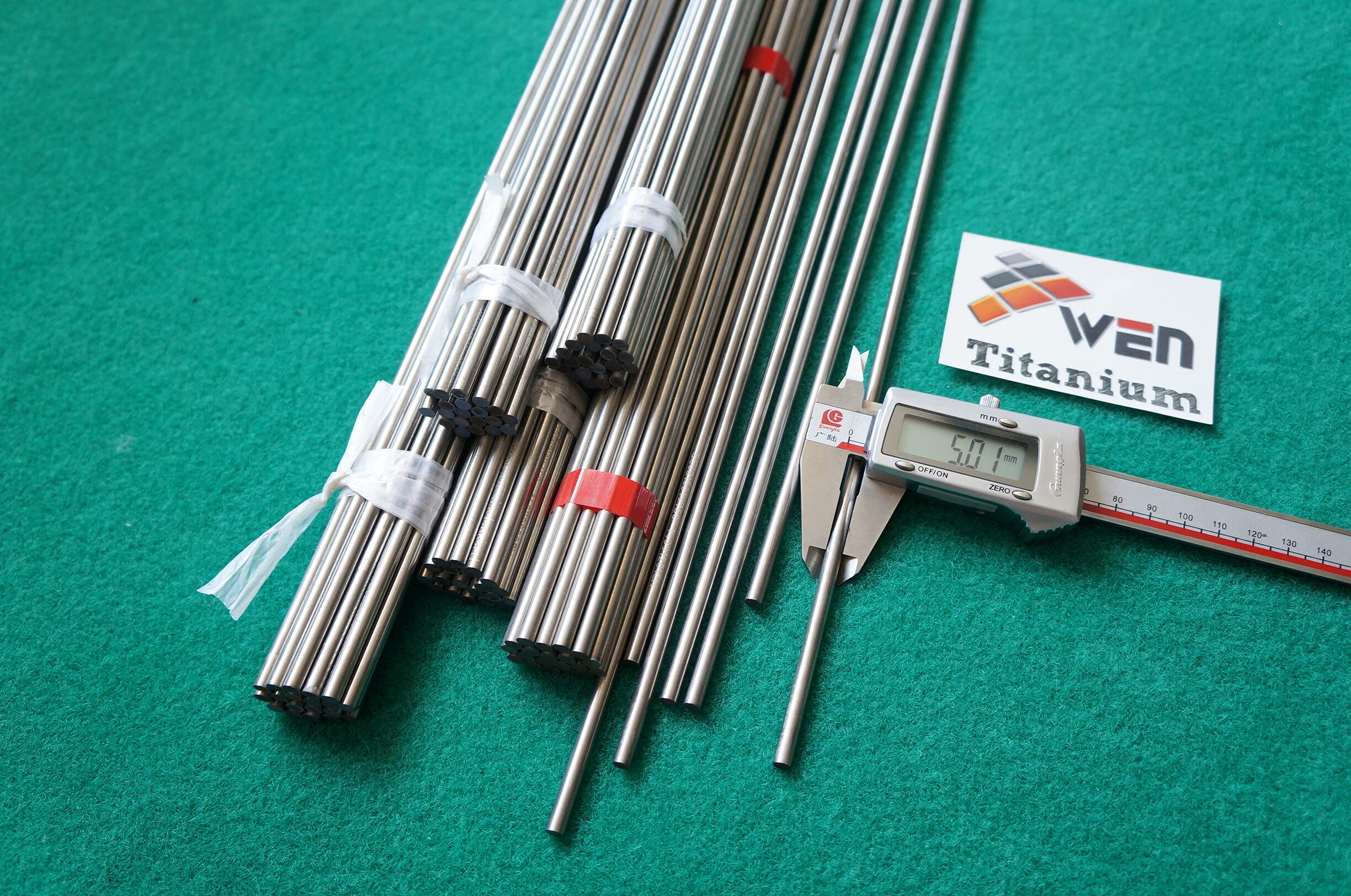 Titanstange Grade 5 Rundmaterial [ Ø 3mm - Ø 16mm ] Titanstäbe Rundstäbe Vollwelle B348 Titanium Bar 6al-4v Rod (Ø 10mm x 500mm Länge / 6 Stück)