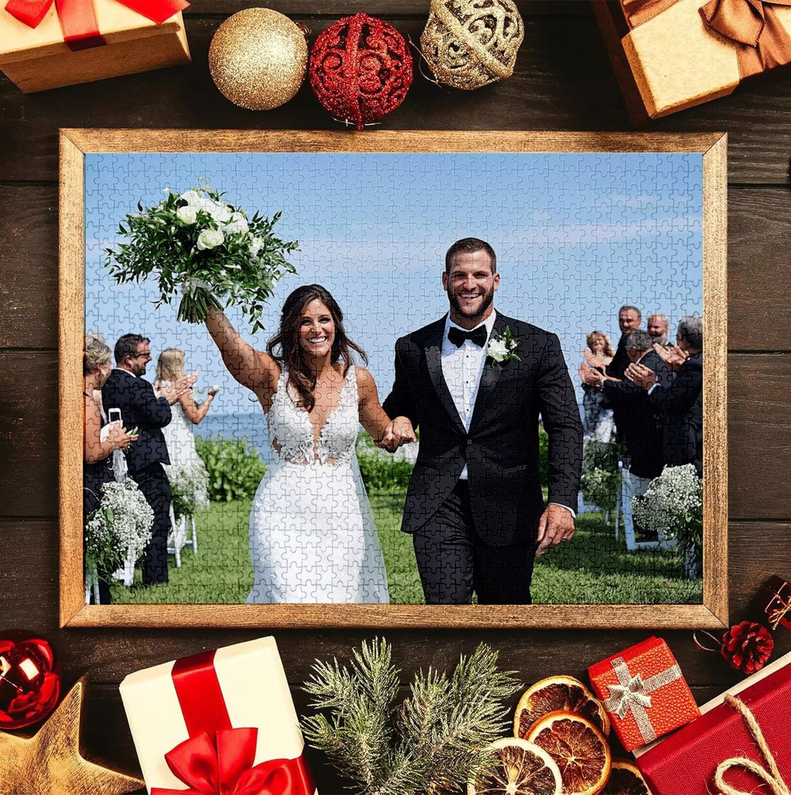 Puzzle Personalizado con Foto, Personalizada Rompecabezas Personalizado Diseña tu Logo Foto o Texto, Personalizado Navidad Halloween San Valentín Parejas Niños Familia Amigos h-4365