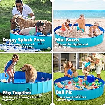 Pool Dog Mua Jasonwell Foldable Dog Pet Bath Pool Collapsible Dog