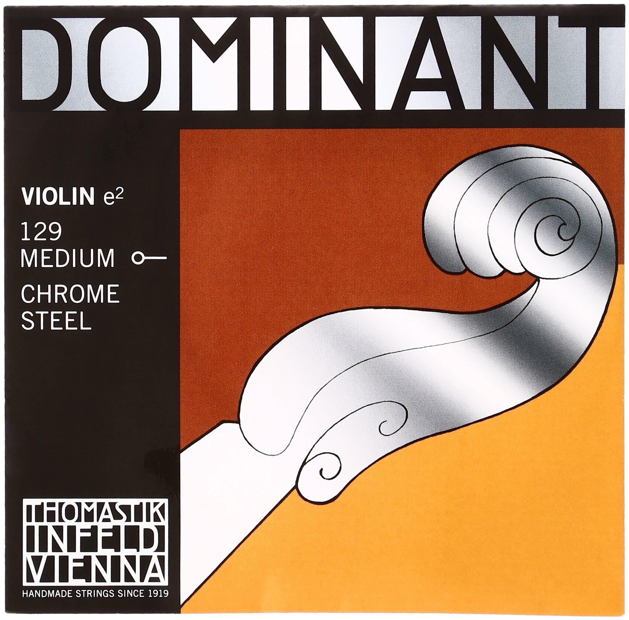 Dominant CDJ Juego de Cuerdas para Violin, 4/4 + Thomastik Cuerda suelta para 4/4 violín Dominantcuerda Mi acero cromo, mediana, bola