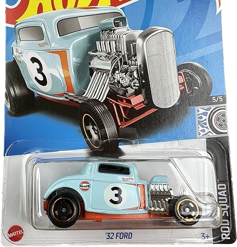 Miniatura 2 de Hot Wheels 2022 - Ford '32 - Azul Gulf - Rod Squad 5/5 - 237/250